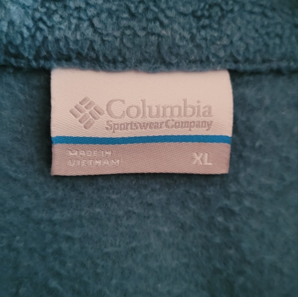 Columbia Full Zip Fleece Lightweight Jacket, Women's XL, Peacock Blue - Picture 5 of 9